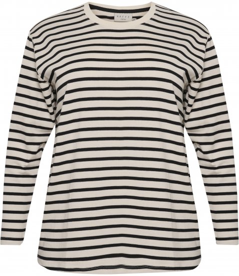 Kaffe Curve Winni Dugih rukava Majica Antikno bijela/Crna pruga - Majice - 