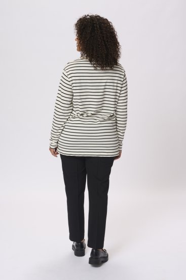 Kaffe Curve Winni Dugih rukava Majica Antikno bijela/Crna pruga - Majice - 