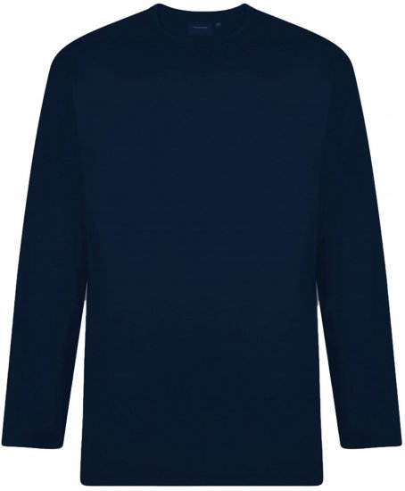 Espionage T015LS Plain Long Sleeve T-Shirt Navy - Majice dugih rukava - 