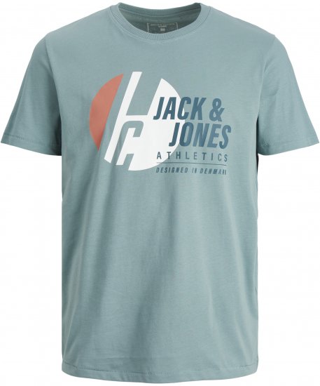 Jack & Jones Spring Logo T-Shirt Cyan - Majice Kratkih Rukava - Muške Majice Kratkih Rukava Veliki Brojevi 