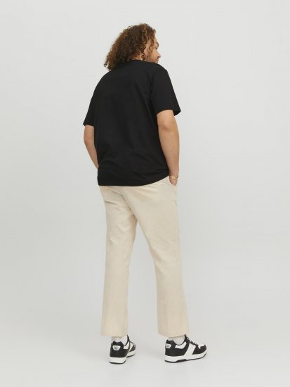 Jack & Jones Logan T-Shirt Black - Majice Kratkih Rukava - Muške Majice Kratkih Rukava Veliki Brojevi 