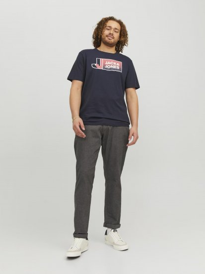 Jack & Jones Logan T-Shirt Navy - Majice Kratkih Rukava - Muške Majice Kratkih Rukava Veliki Brojevi 