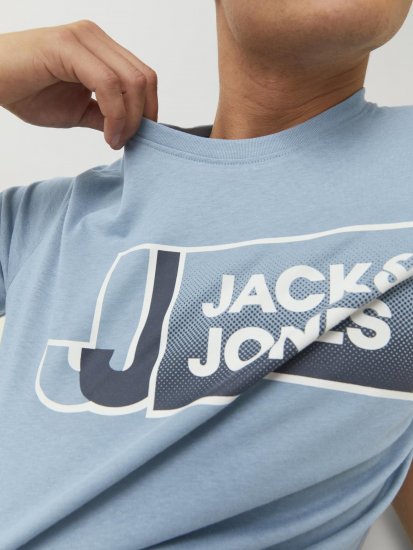 Jack & Jones Logan T-Shirt Turquoise - Majice Kratkih Rukava - Muške Majice Kratkih Rukava Veliki Brojevi 