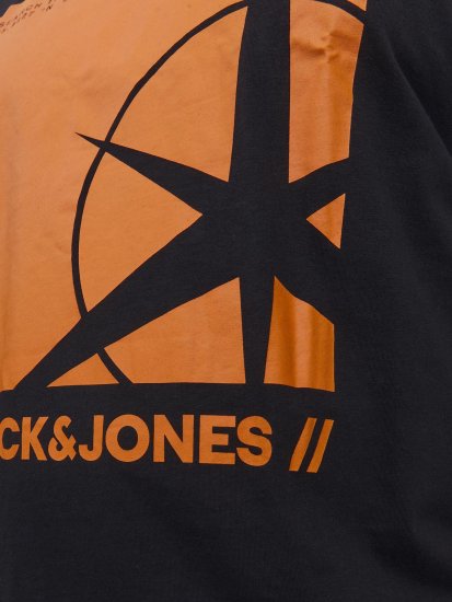 Jack & Jones Conrad T-Shirt Black - Majice Kratkih Rukava - Muške Majice Kratkih Rukava Veliki Brojevi 