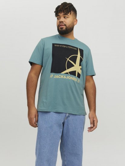 Jack & Jones Conrad T-Shirt Grey - Majice Kratkih Rukava - Muške Majice Kratkih Rukava Veliki Brojevi 
