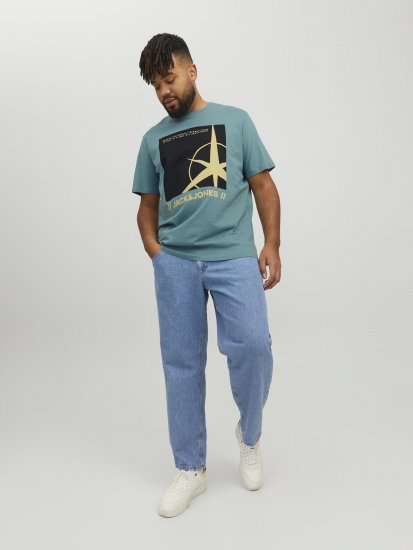 Jack & Jones Conrad T-Shirt Grey - Majice Kratkih Rukava - Muške Majice Kratkih Rukava Veliki Brojevi 