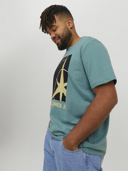 Jack & Jones Conrad T-Shirt Grey - Majice Kratkih Rukava - Muške Majice Kratkih Rukava Veliki Brojevi 