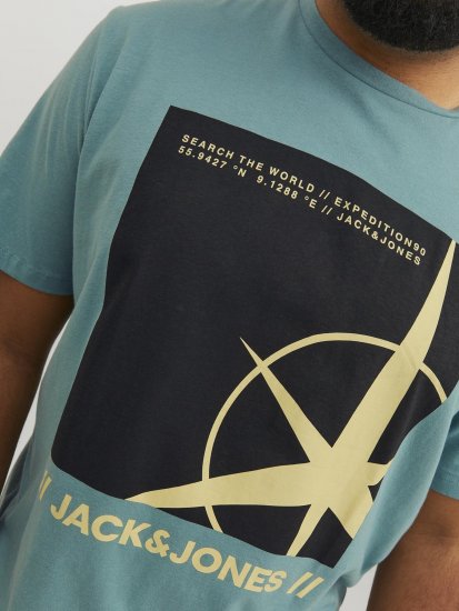 Jack & Jones Conrad T-Shirt Grey - Majice Kratkih Rukava - Muške Majice Kratkih Rukava Veliki Brojevi 