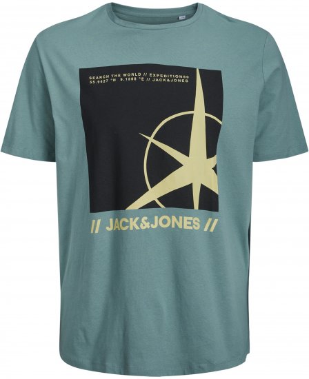 Jack & Jones Conrad T-Shirt Grey - Majice Kratkih Rukava - Muške Majice Kratkih Rukava Veliki Brojevi 
