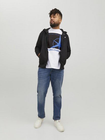 Jack & Jones Conrad T-Shirt White - Majice Kratkih Rukava - Muške Majice Kratkih Rukava Veliki Brojevi 
