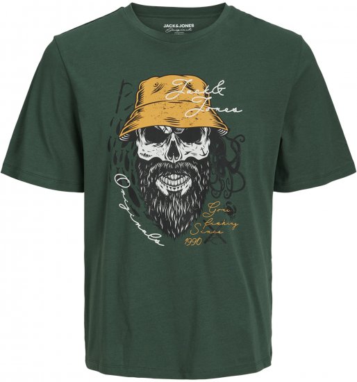 Jack & Jones Roxbury T-Shirt Green - Majice Kratkih Rukava - Muške Majice Kratkih Rukava Veliki Brojevi 