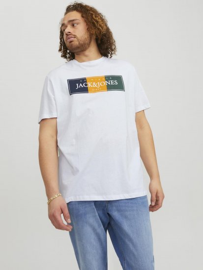Jack & Jones Codyy T-Shirt White - Majice Kratkih Rukava - Muške Majice Kratkih Rukava Veliki Brojevi 