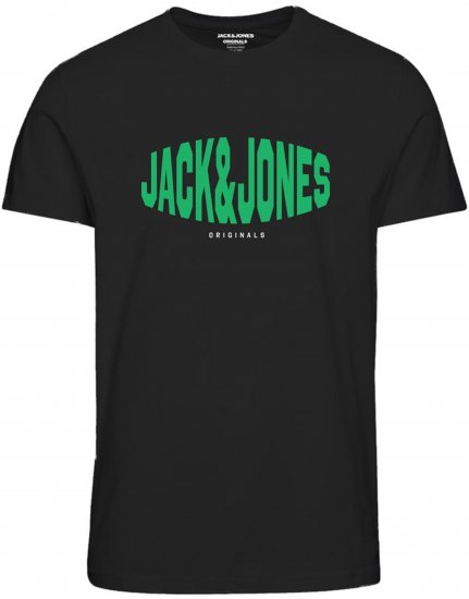 Jack & Jones Marque T-Shirt Black - Majice Kratkih Rukava - Muške Majice Kratkih Rukava Veliki Brojevi 