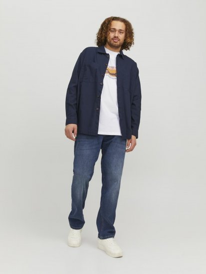 Jack & Jones Copenhagen Photo T-Shirt White - Majice Kratkih Rukava - Muške Majice Kratkih Rukava Veliki Brojevi 