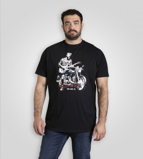 D555 Derby T-Shirt Rhythm and Rides Navy - Majice Kratkih Rukava - Muške Majice Kratkih Rukava Veliki Brojevi 