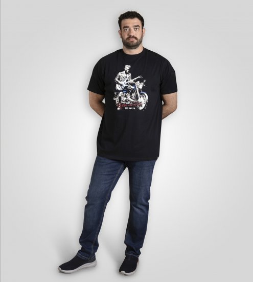 D555 Derby T-Shirt Rhythm and Rides Navy - Majice Kratkih Rukava - Muške Majice Kratkih Rukava Veliki Brojevi 