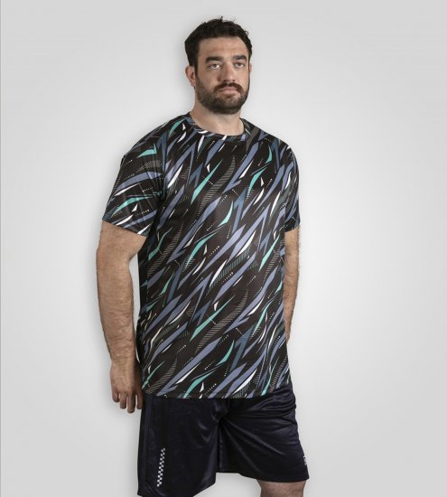 D555 Nottingham T-shirt Lightweight Black - Majice Kratkih Rukava - Muške Majice Kratkih Rukava Veliki Brojevi 