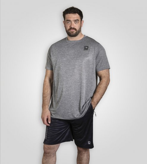 D555 Retford T-Shirt Lightweight Peach Finished Grey - Majice Kratkih Rukava - Muške Majice Kratkih Rukava Veliki Brojevi 