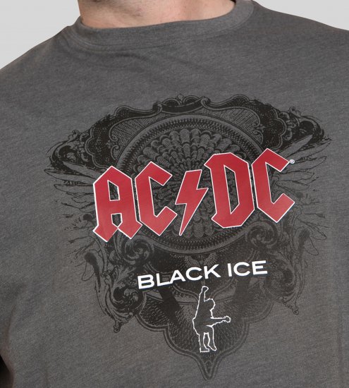 D555 Clydebank T-Shirt Official AC/DC Black Ice Grey - Majice Kratkih Rukava - Muške Majice Kratkih Rukava Veliki Brojevi 