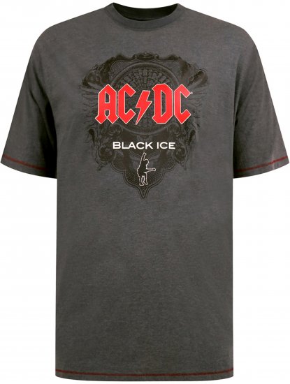 D555 Clydebank T-Shirt Official AC/DC Black Ice Grey - Majice Kratkih Rukava - Muške Majice Kratkih Rukava Veliki Brojevi 