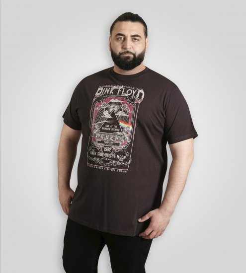 D555 Blackpool T-Shirt Official Pink Floyd Black - Majice Kratkih Rukava - Muške Majice Kratkih Rukava Veliki Brojevi 