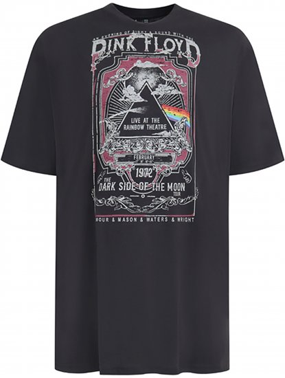 D555 Blackpool T-Shirt Official Pink Floyd Black - Majice Kratkih Rukava - Muške Majice Kratkih Rukava Veliki Brojevi 