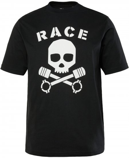 JP1880 T-Shirt Short Sleeve Skull Race Black - Majice Kratkih Rukava - Muške Majice Kratkih Rukava Veliki Brojevi 