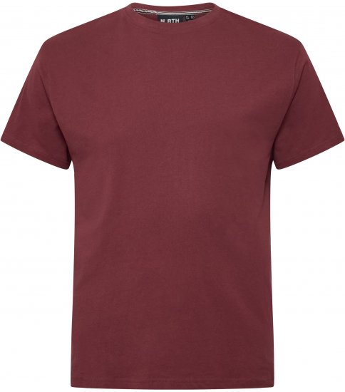 North Latitude T-Shirt O-Neck Bordeaux TALL - TALL T-shirts - Majice za Visoke Muškarce
