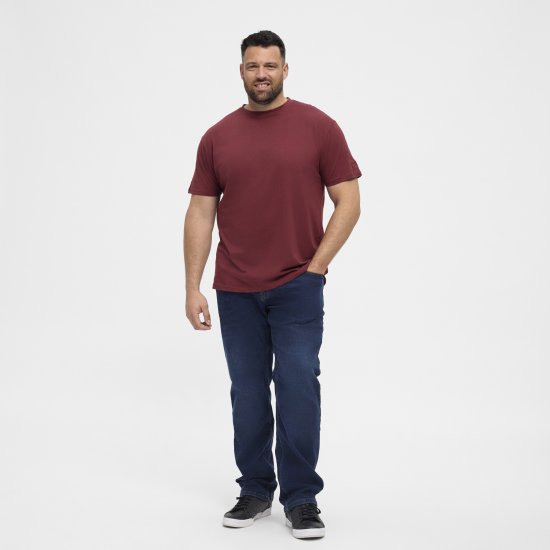 North Latitude T-Shirt O-Neck Bordeaux TALL - TALL T-shirts - Majice za Visoke Muškarce