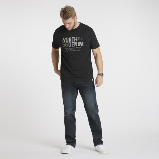 North Latitude Denim Printed T-Shirt Black TALL - TALL T-shirts - Majice za Visoke Muškarce