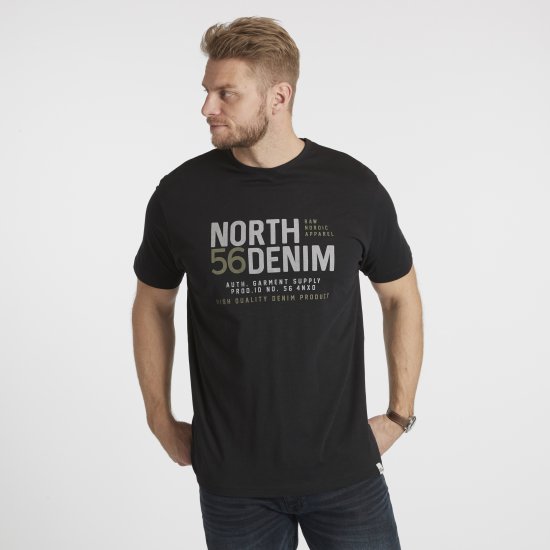 North Latitude Denim Printed T-Shirt Black TALL - TALL T-shirts - Majice za Visoke Muškarce