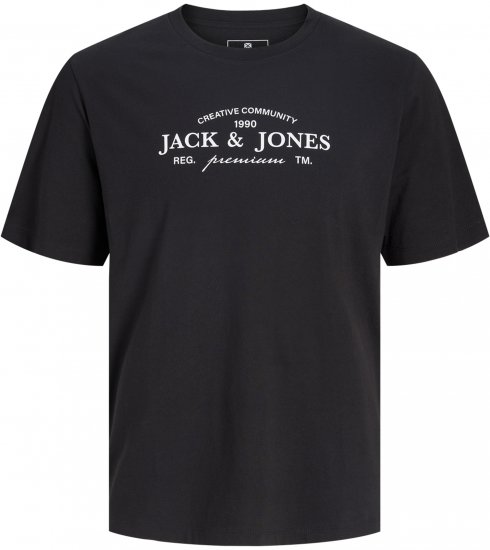 Jack & Jones Kevin Majica Crna - Majice Kratkih Rukava - Muške Majice Kratkih Rukava Veliki Brojevi 