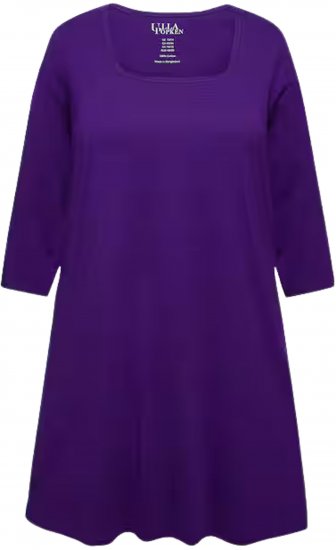 Ulla Popken Square Neckline Knit Swing A-line Pocket Tunic Lily - Majice - 