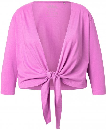 Ulla Popken Versatile Surplice Wrap Tie Hem Bolero Top Cool Pink - Majice - 