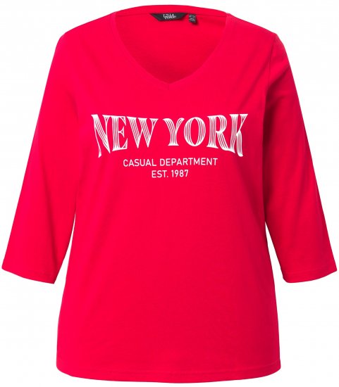 Ulla Popken City Name Graphic Tee Lychee - Tiskana majica za žene - 