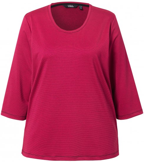 Ulla Popken Decorative Seam Short Sleeve Tee Red - Majice - 