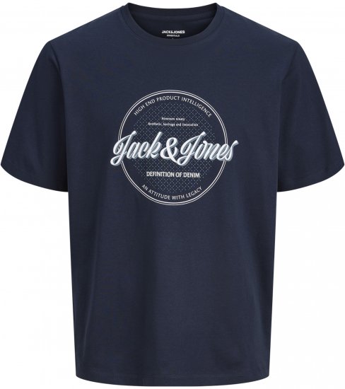 Jack & Jones Dover Denim O-Neck T-Shirt Blue - Majice Kratkih Rukava - Muške Majice Kratkih Rukava Veliki Brojevi 