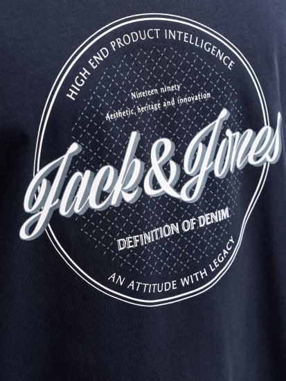 Jack & Jones Dover Denim O-Neck T-Shirt Blue - Majice Kratkih Rukava - Muške Majice Kratkih Rukava Veliki Brojevi 