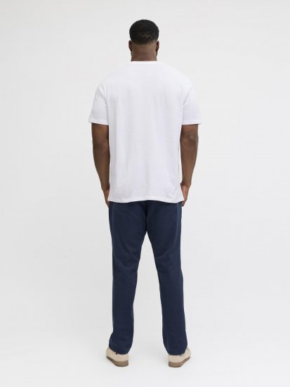 Jack & Jones Dover Denim O-Neck T-Shirt White - Majice Kratkih Rukava - Muške Majice Kratkih Rukava Veliki Brojevi 