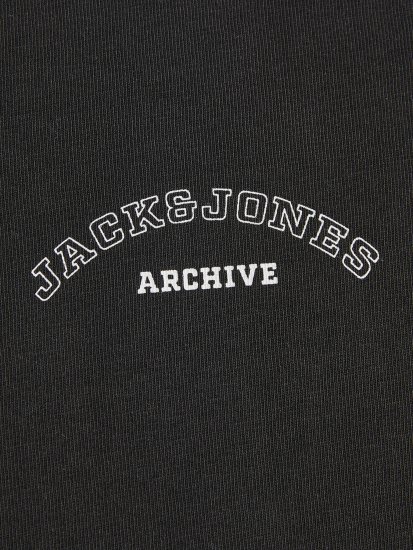 Jack & Jones College Logo Crew Neck T-Shirt Black - Majice Kratkih Rukava - Muške Majice Kratkih Rukava Veliki Brojevi 