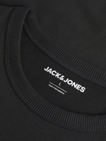 Jack & Jones College Logo Crew Neck T-Shirt Black - Majice Kratkih Rukava - Muške Majice Kratkih Rukava Veliki Brojevi 