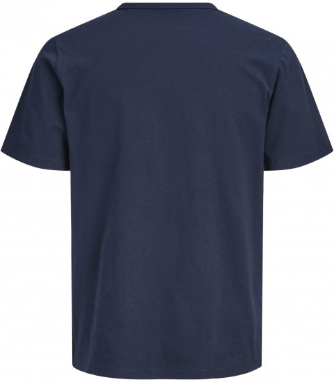 Jack & Jones College Logo Crew Neck T-Shirt Blue - Majice Kratkih Rukava - Muške Majice Kratkih Rukava Veliki Brojevi 