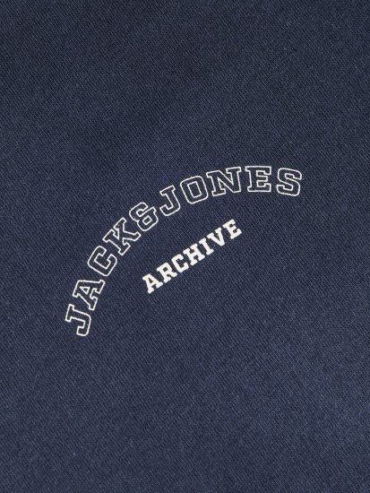 Jack & Jones College Logo Crew Neck T-Shirt Blue - Majice Kratkih Rukava - Muške Majice Kratkih Rukava Veliki Brojevi 