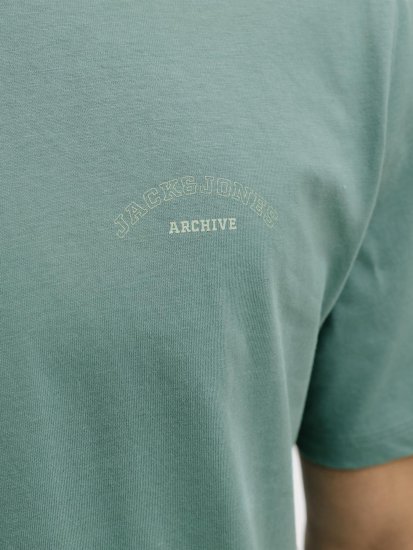 Jack & Jones College Logo Crew Neck T-Shirt Turquoise - Majice Kratkih Rukava - Muške Majice Kratkih Rukava Veliki Brojevi 