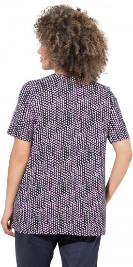 Ulla Popken So Many Dots Tee Light Heather - Tiskana majica za žene - 