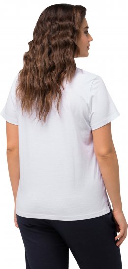 Ulla Popken BISOUS Short Sleeve Graphic Tee Snow White - Tiskana majica za žene - 