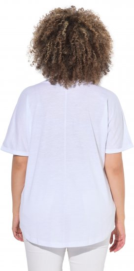Ulla Popken Drinks And Sunset Graphic Tee Snow White - Tiskana majica za žene - 
