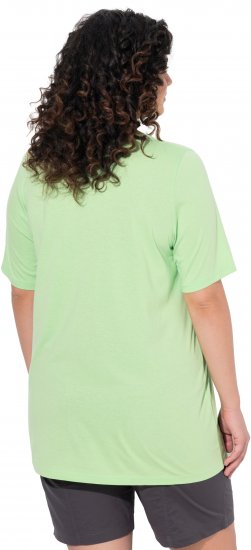 Ulla Popken Essential Front Pleat Tee Light Green - Majice - 