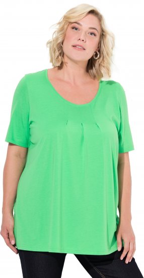 Ulla Popken Essential Front Pleat Tee Mint Green - Majice - 