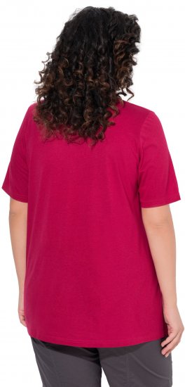 Ulla Popken Essential Front Pleat Tee Dark Raspberry - Majice - 